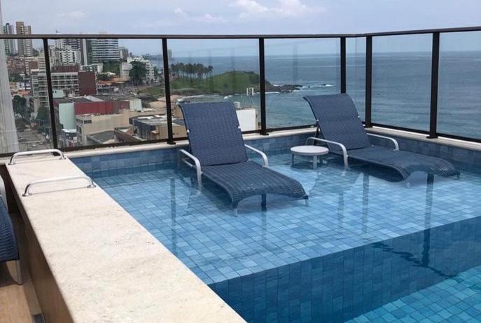 Smart Farol Da Barra - Vista Mar Com Varanda Arejada Apartamento Salvador Exterior foto